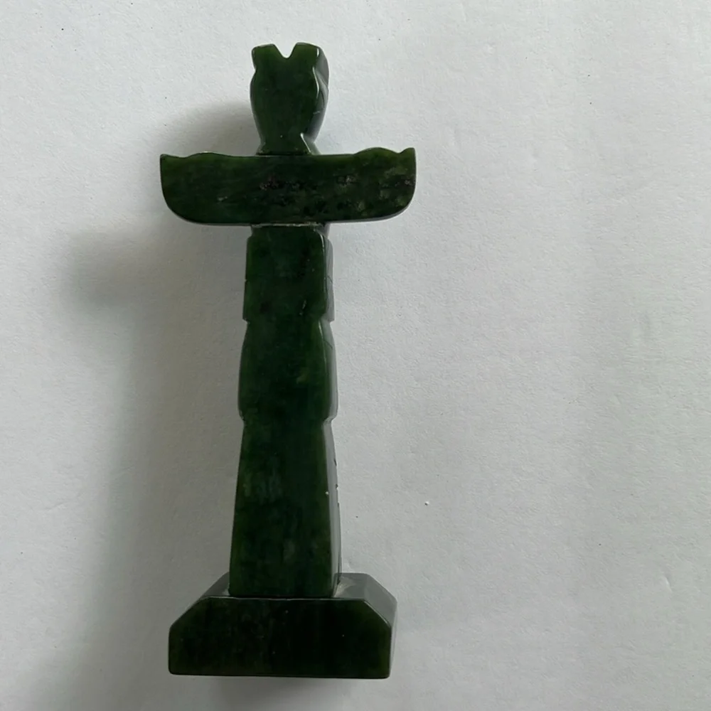 Vintage Genuine Jade Mini Totem Pole.